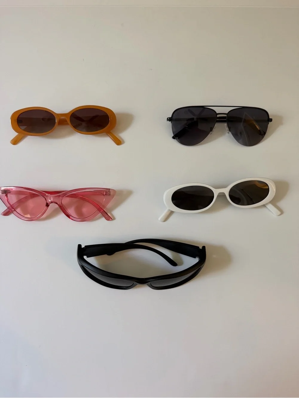 Women’s Sunglasses Pack - Orange, Black, Pink, White, Black Styles